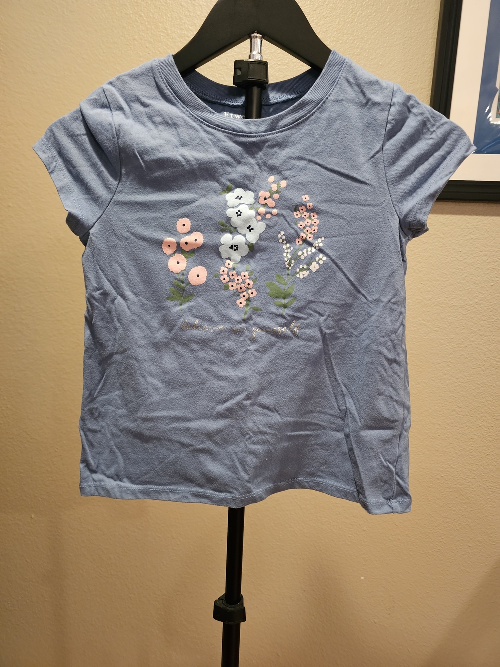 Girls' Light Blue Short Sleeve Crew Tee